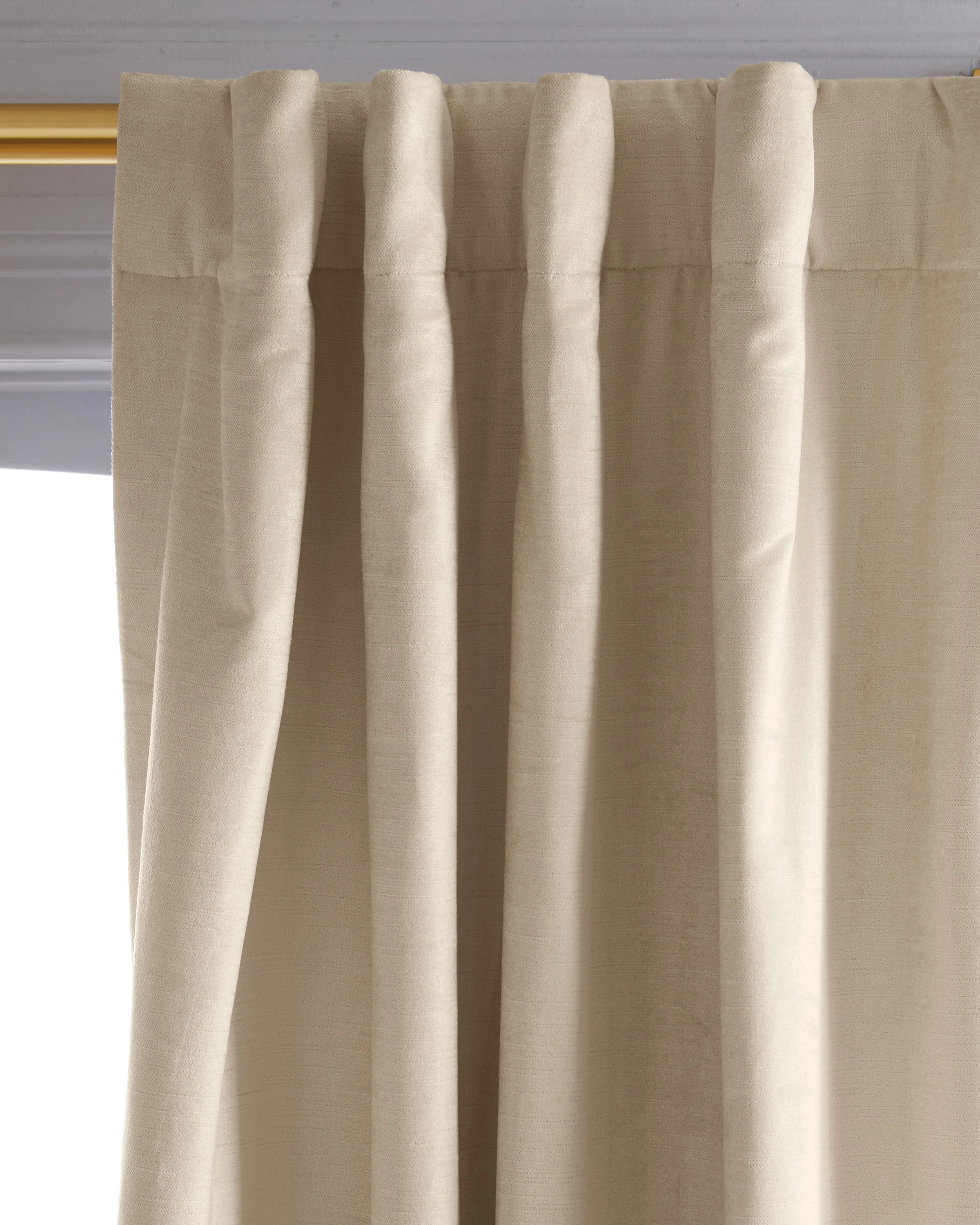 Luster Velvet Room Darkening Curtain - Single Panel - 48x84 / Champagne Secondary image
