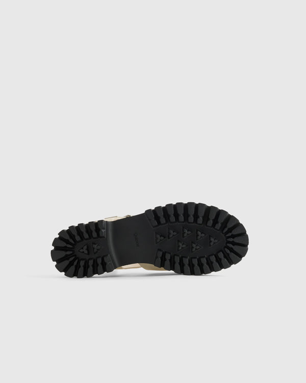 Italian Leather Lug Sole Fisherman Sandal - 5 / Cashew