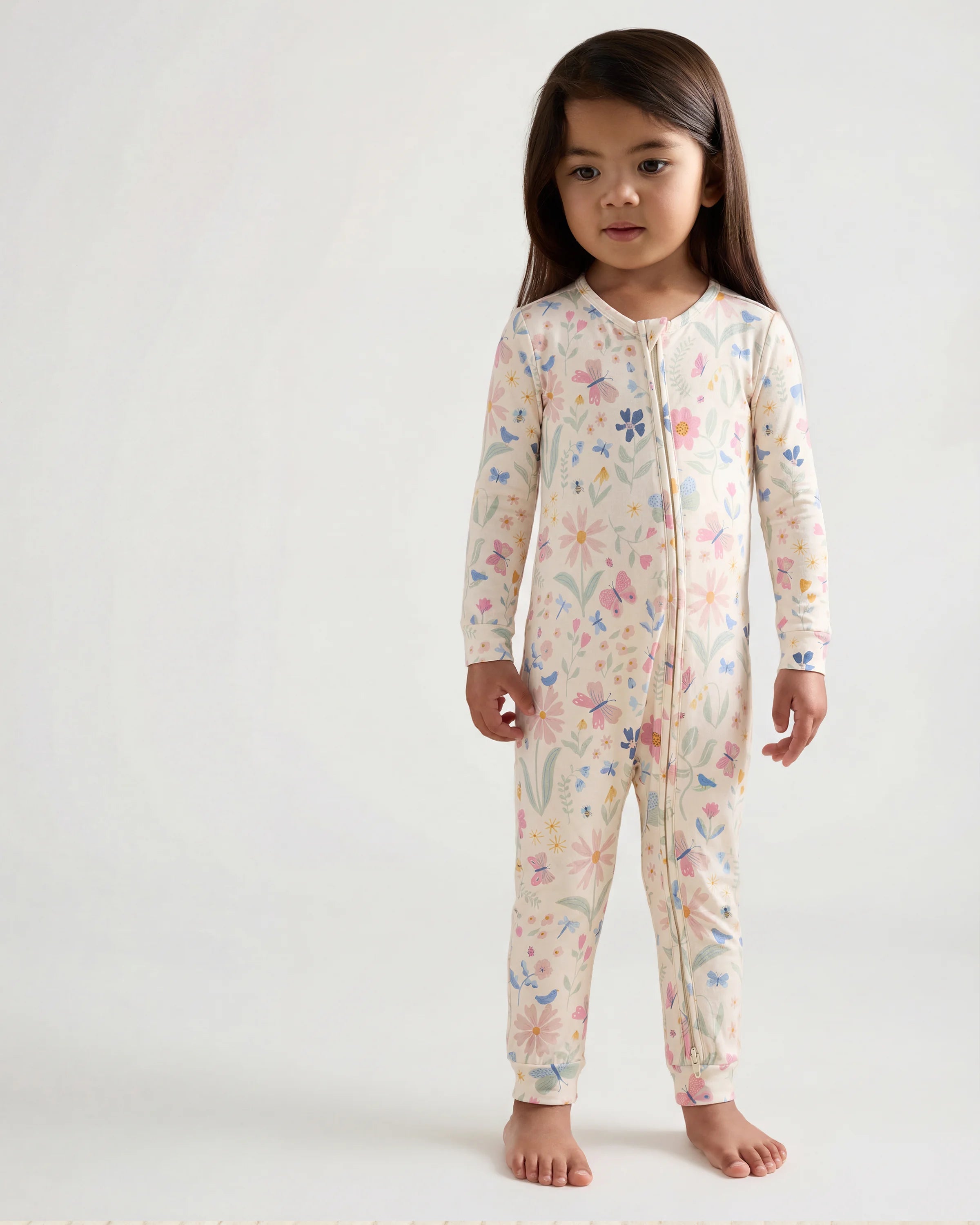 Bamboo One Piece Pajama - 2T / Wildflower Dreams Secondary image