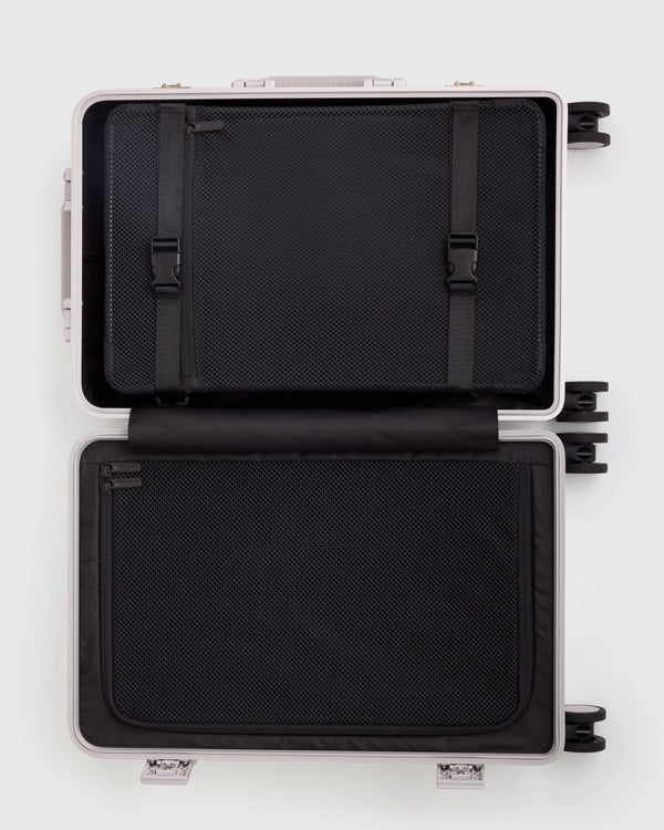 Aluminum Carry-On Suitcase - One Size / Black