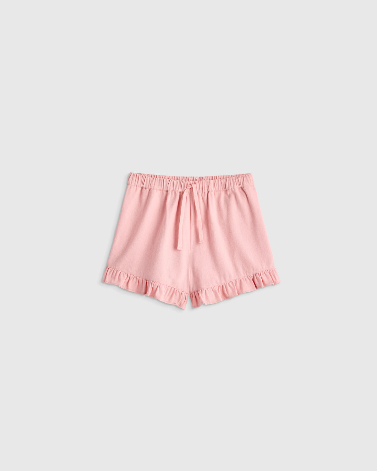 Girls Ruffle Hem Woven Short - 4T / Coral Pink Main image