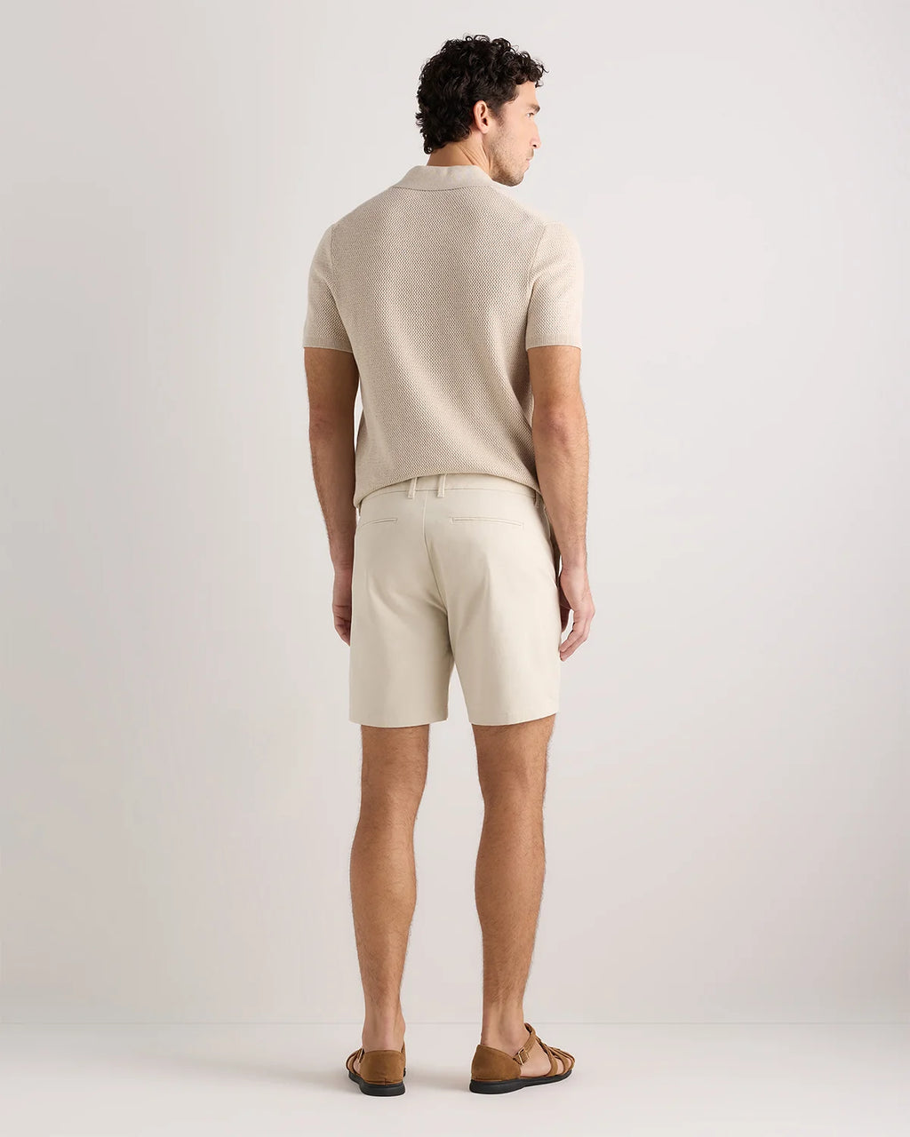 Organic Cotton Classic Stretch Chino Shorts - 7" - 30 / Stone