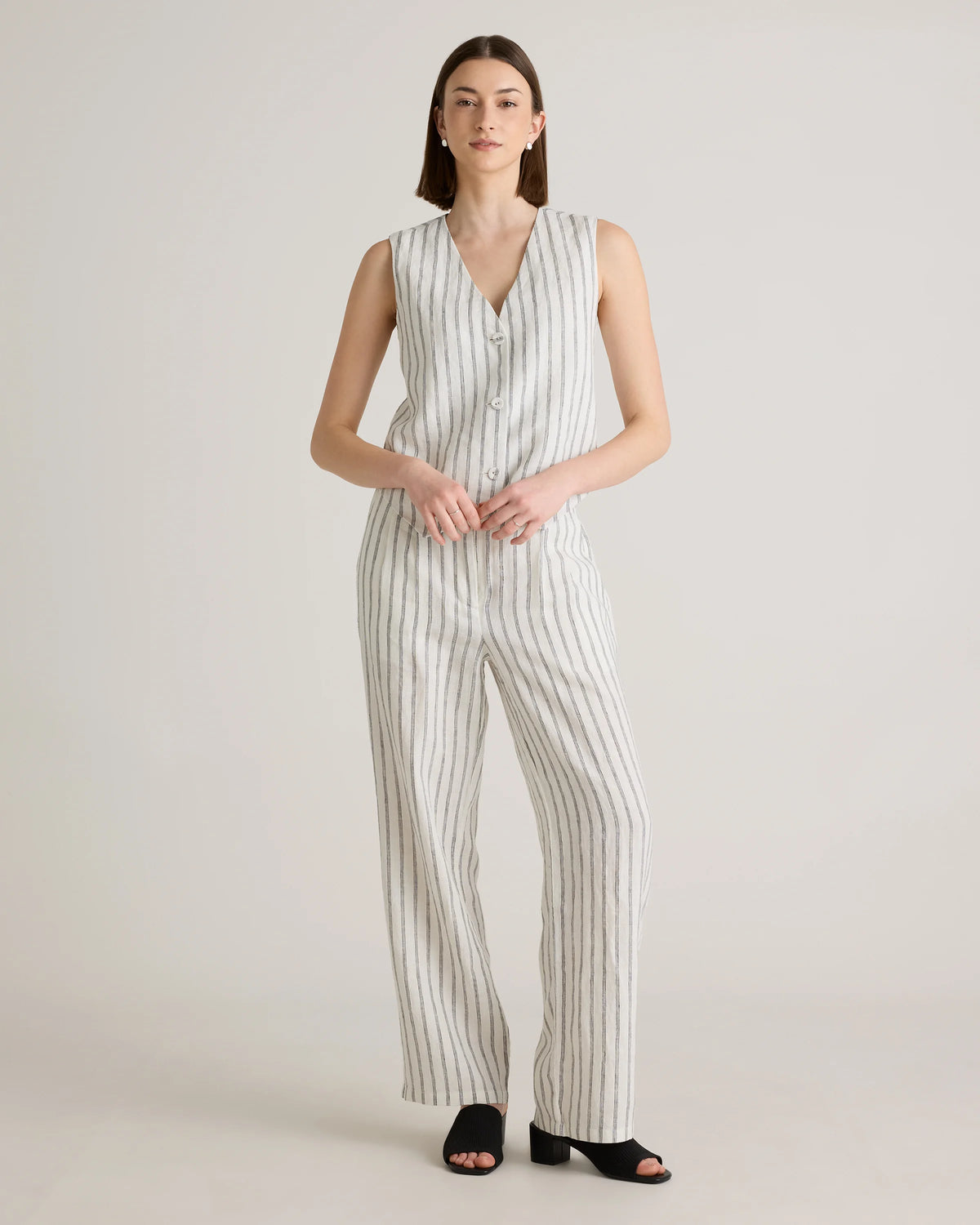 100% European Linen Pleated Trouser - 0 / Bayberry Olive