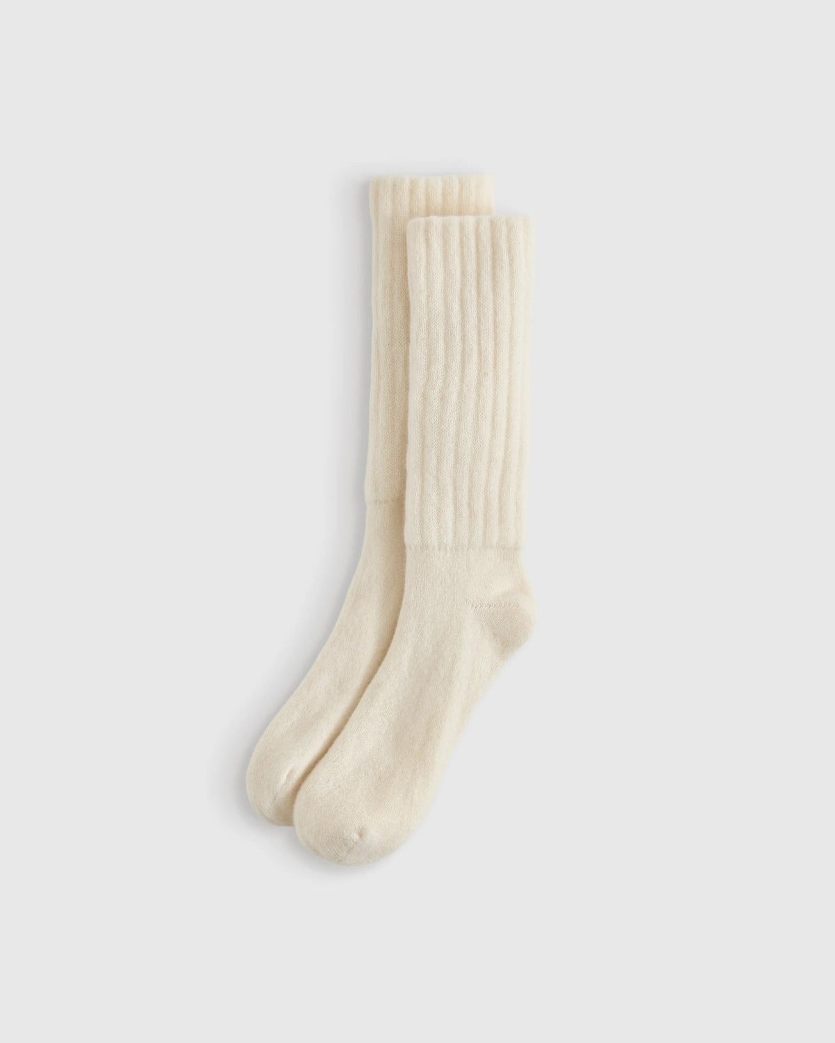Mongolian Cashmere Slouch Sock - XS/S / Ivory Main image