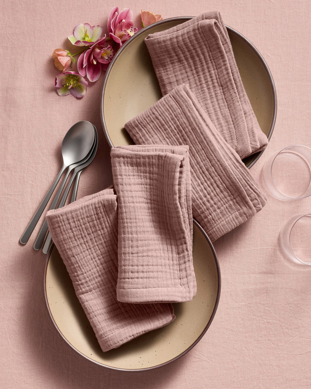 Organic Cotton Gauze Napkins - One Size / Chocolate