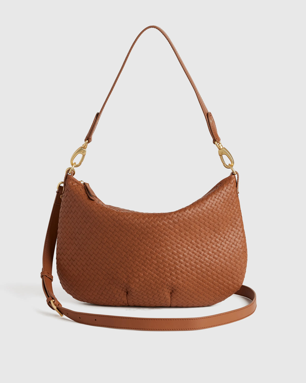 Sloane Handwoven Shoulder Bag - One Size / Cognac Main image