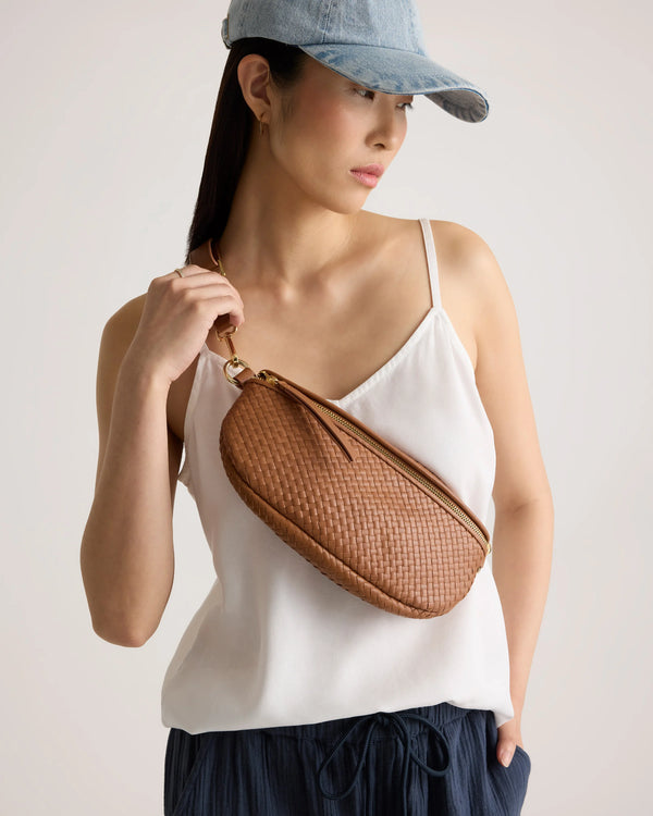 Sloane Handwoven Sling Bag - One Size / Taupe