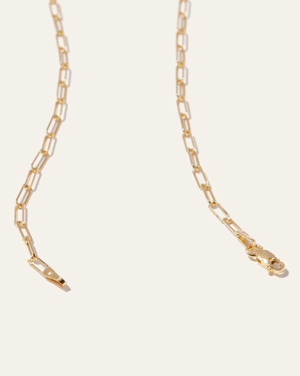 14k Gold Long Chain Link Necklace - One Size / Yellow Gold