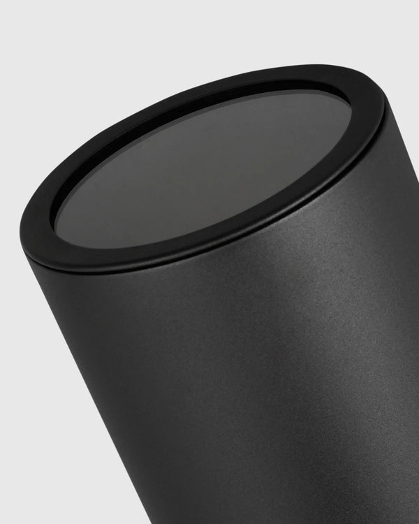 Outdoor Aluminum Cylinder Wall Sconce - One Size / Black
