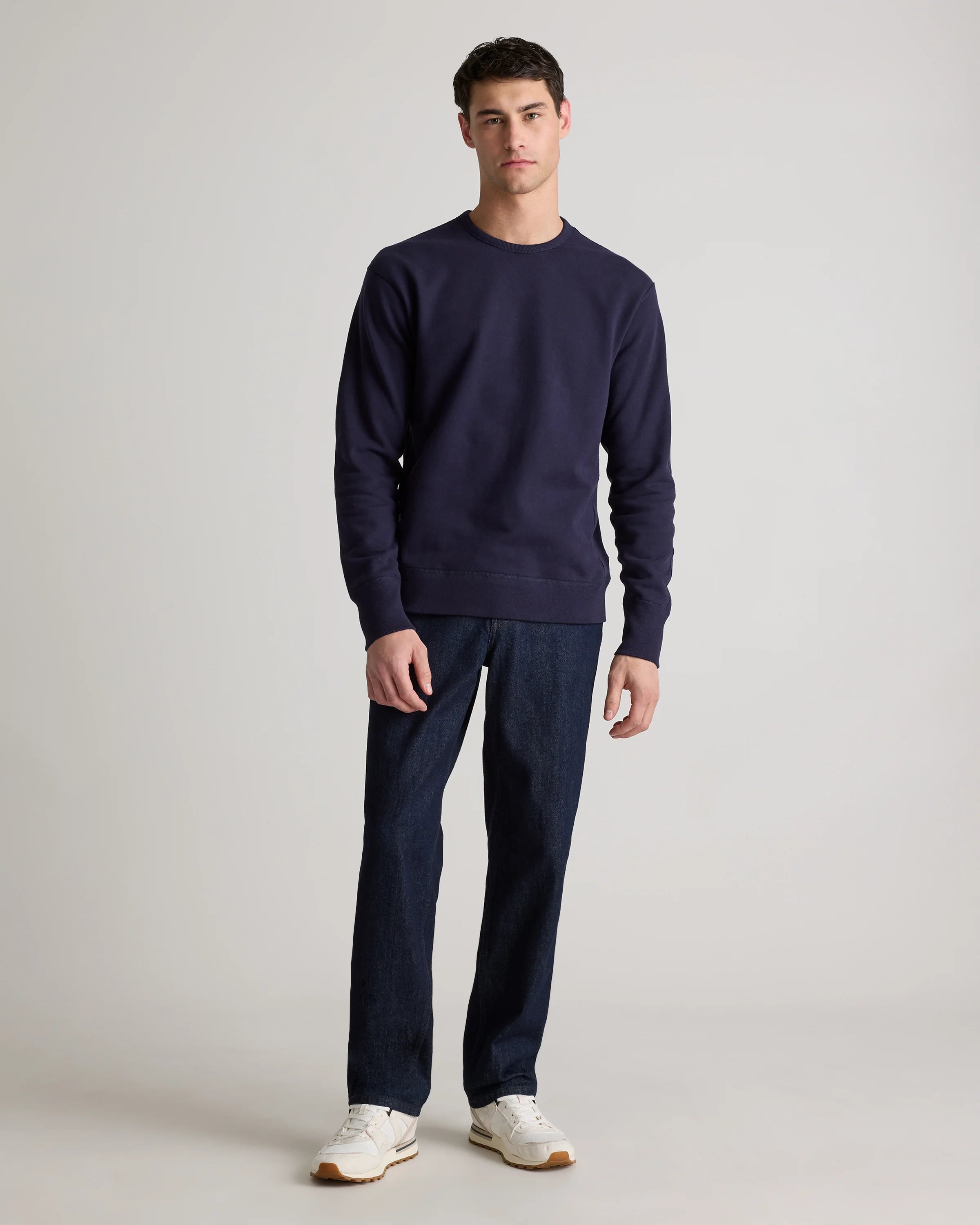Organic Midweight French Terry Crewneck - S / Deep Navy Secondary image