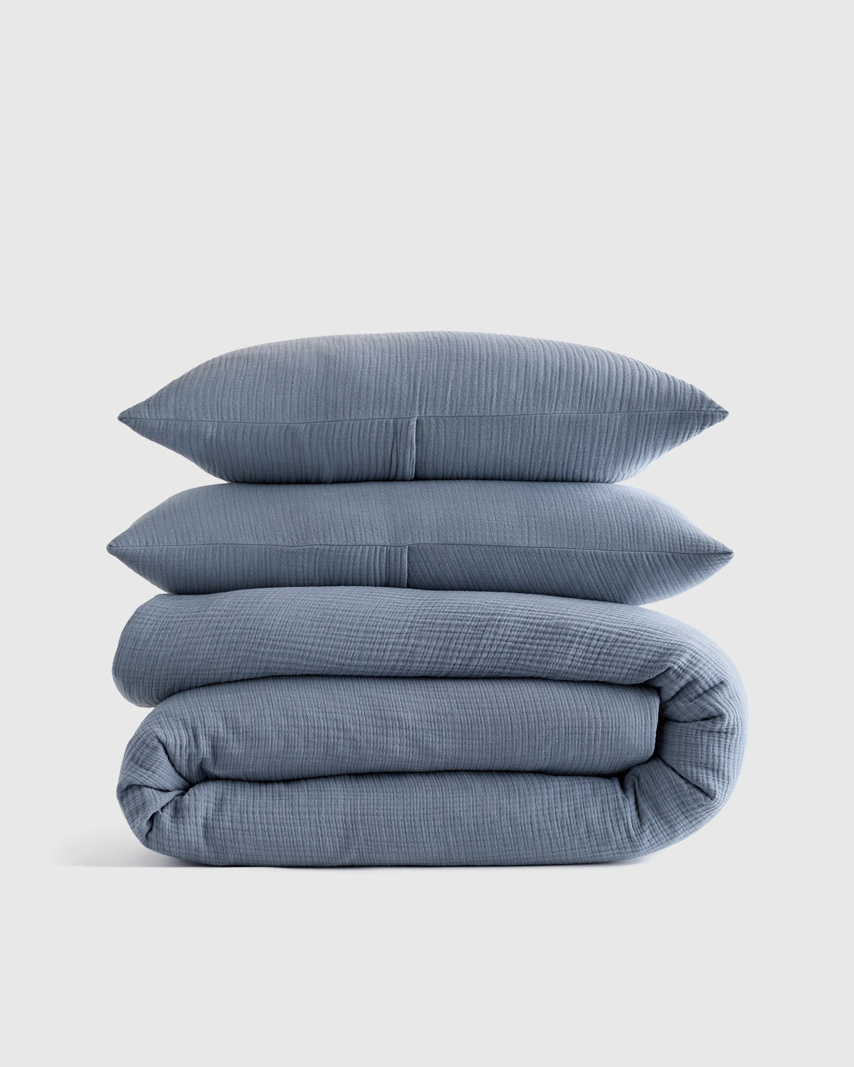 Organic Cotton Gauze Duvet Cover Set - Twin / Dried Sage