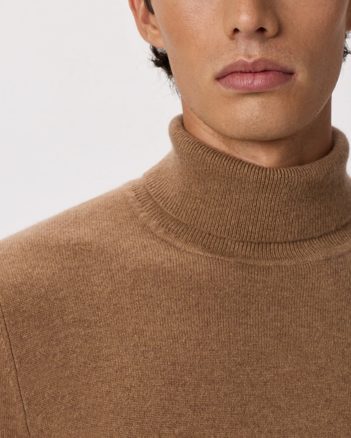 Mongolian Cashmere Turtleneck Sweater - S / Black