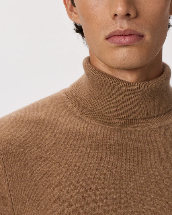Mongolian Cashmere Turtleneck Sweater - S / Black
