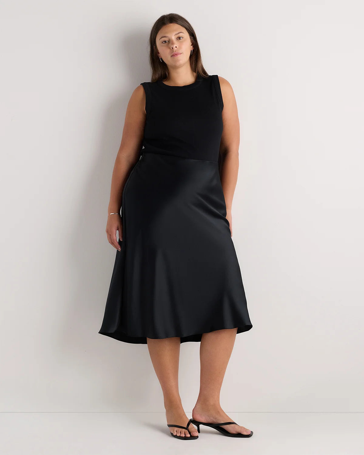 Organic Cotton Micro-Rib Cutaway Tank - 1X / Black Secondary image