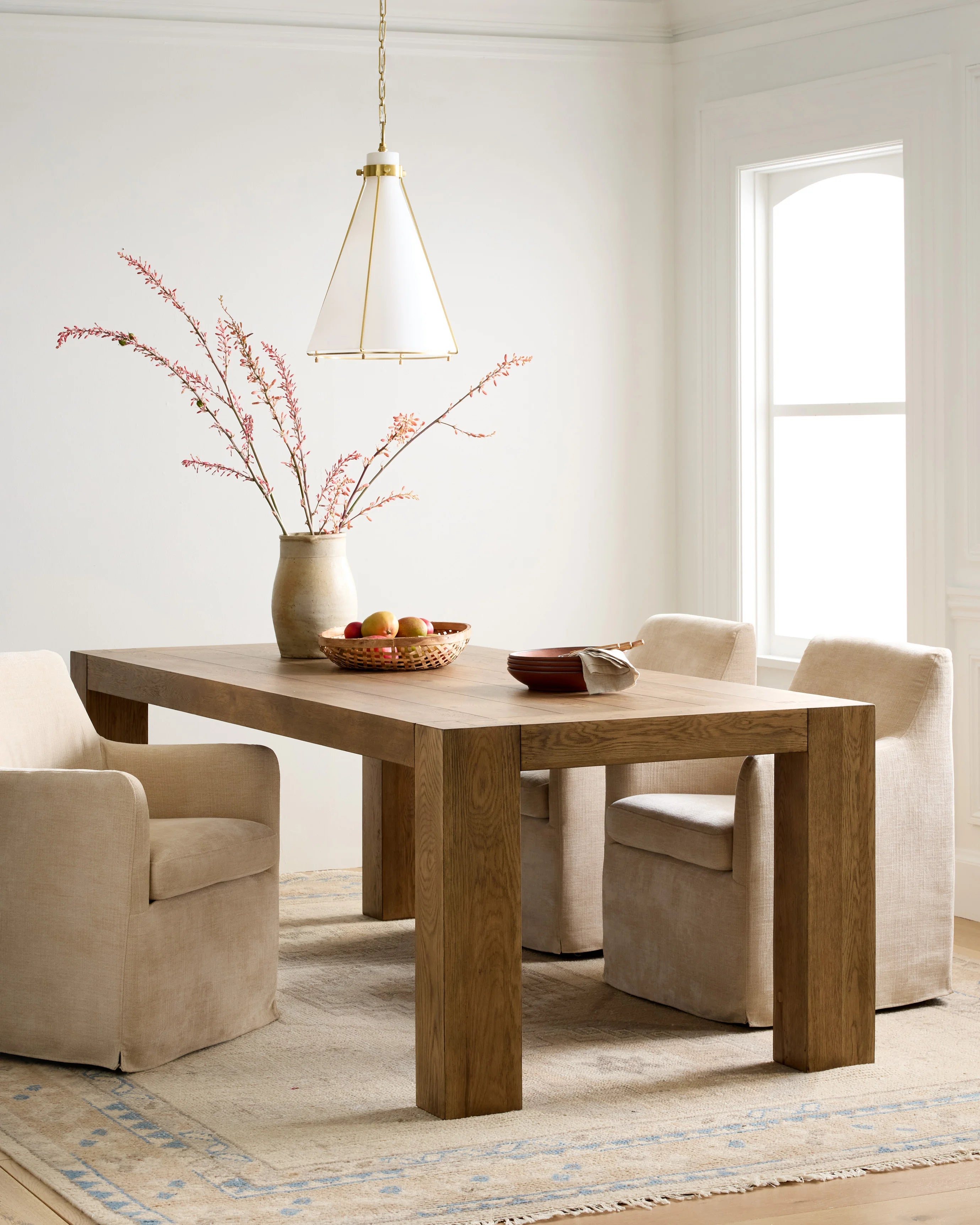 Reclaimed Oak Parsons Dining Table - One Size / Weathered Oak Secondary image