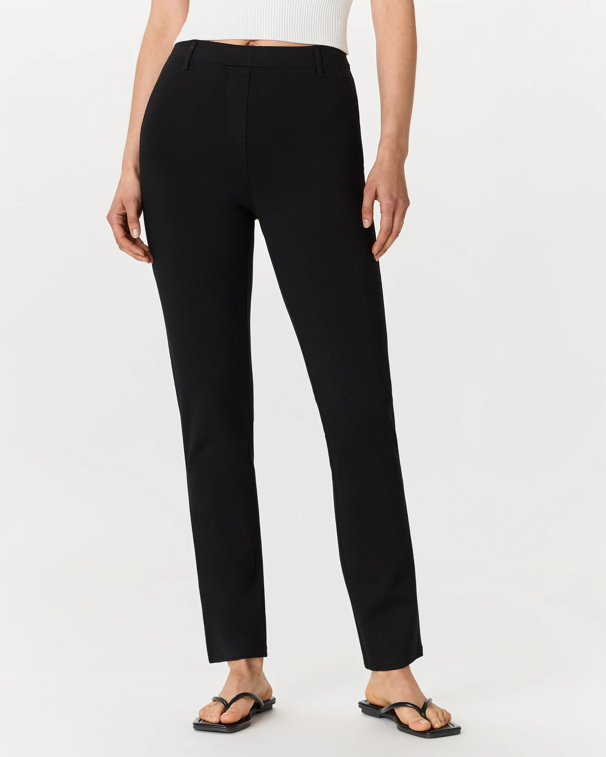 Ultra-Stretch Ponte Straight Leg Pants - XS / Morel Grey
