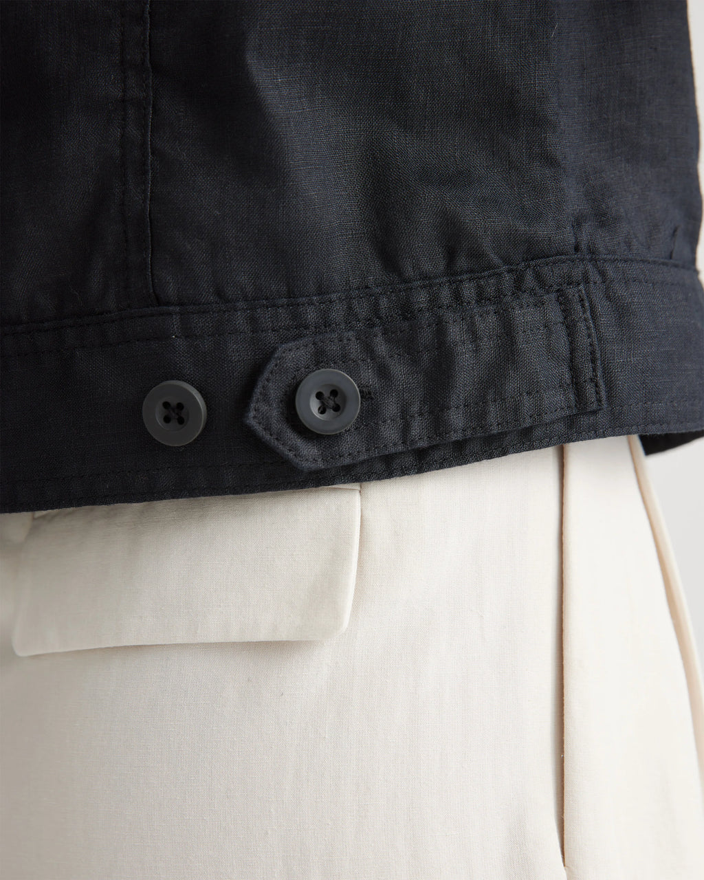 100% European Linen Jacket - XS / Flax