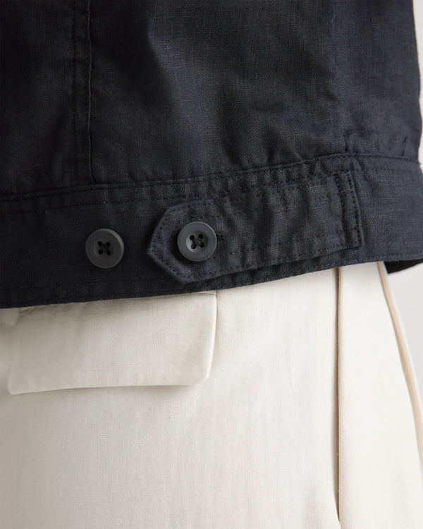 100% European Linen Jacket - XS / Flax