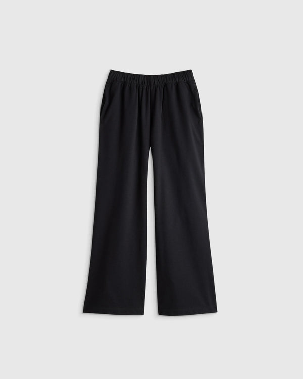 Girls Organic Cotton French Terry Wide Leg Pant - 6 / Pink Rose