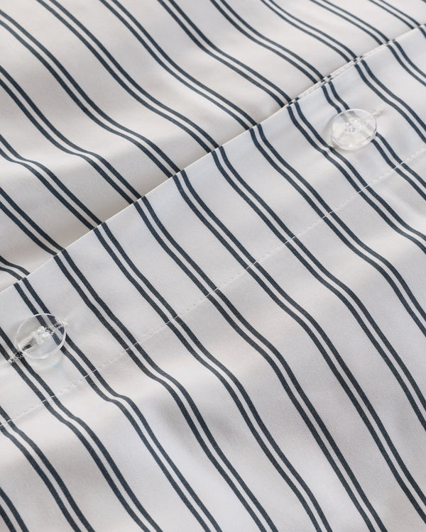 Bamboo Stripe Duvet Cover Set - Twin / Double Stripe Espresso
