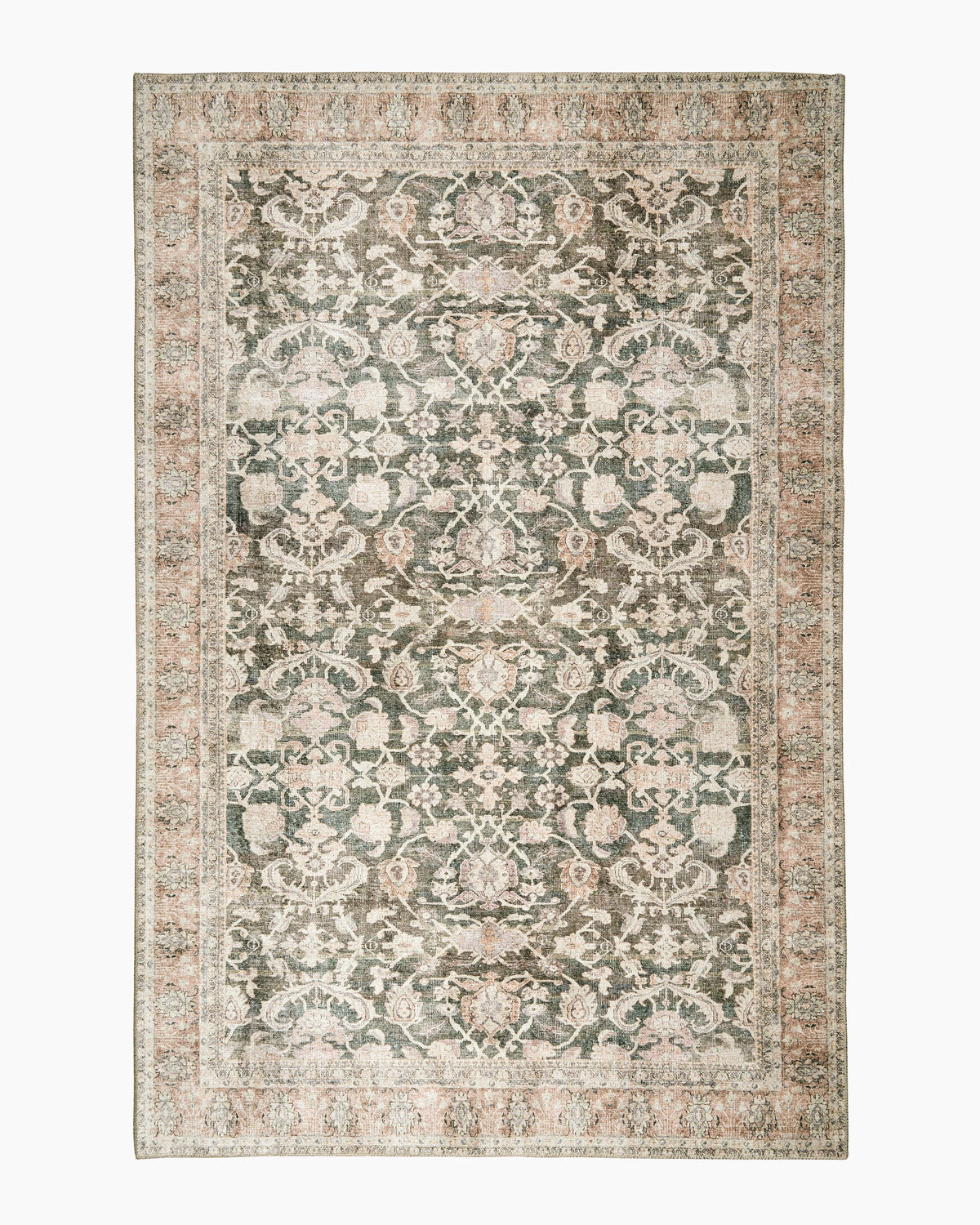 Verne Washable Rug - 3'9" x 5'6" / Green Main image