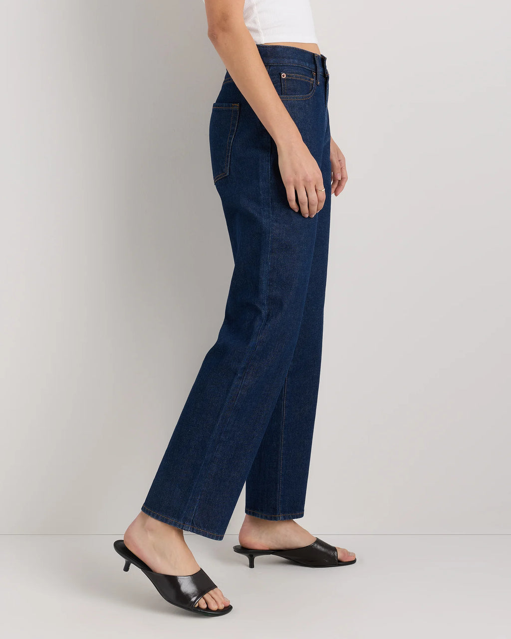 Bella Rigid Straight Jeans - 24 / Powder Blue Raw Hem