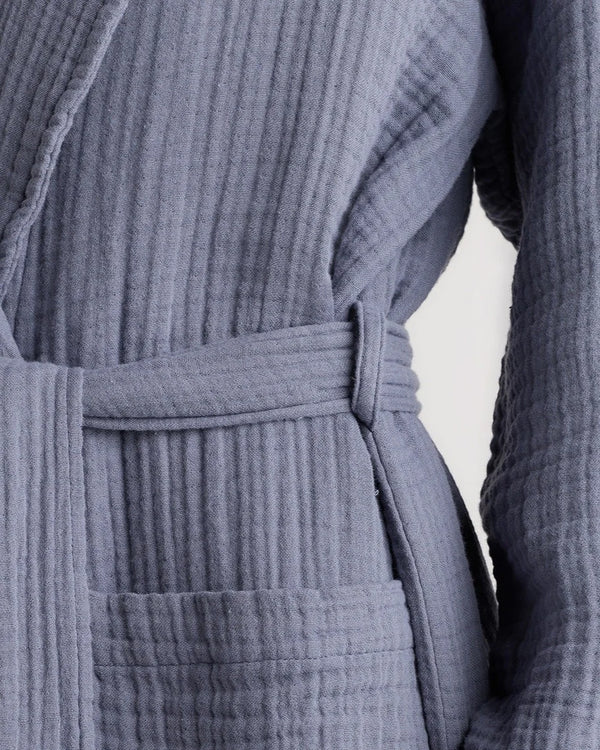 Soft Layered Turkish Cotton Robe - XS / White