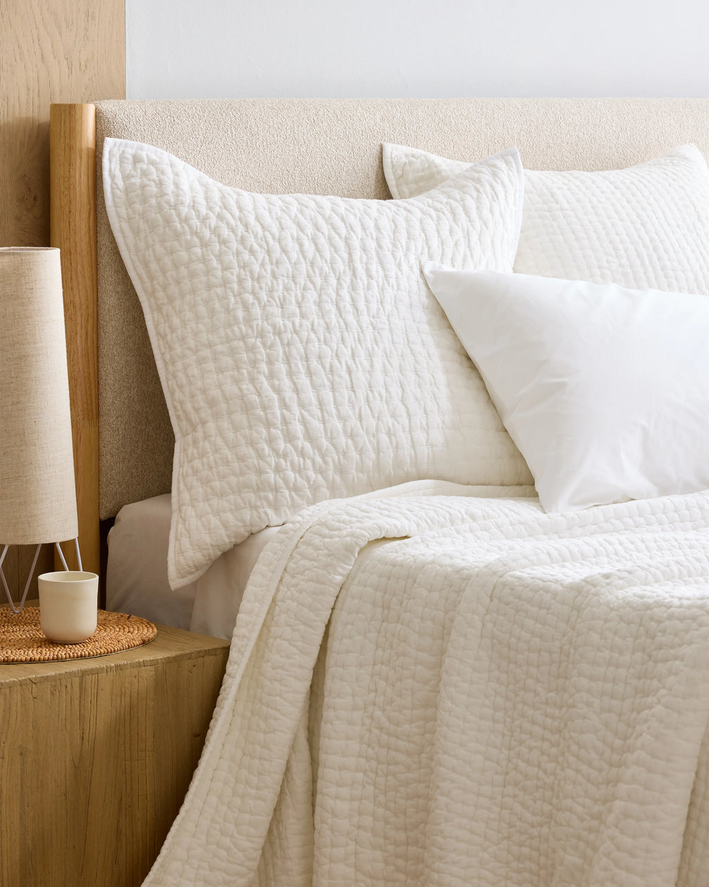 European Linen Cotton Stitch Quilted Euro Sham - Euro / Orchid