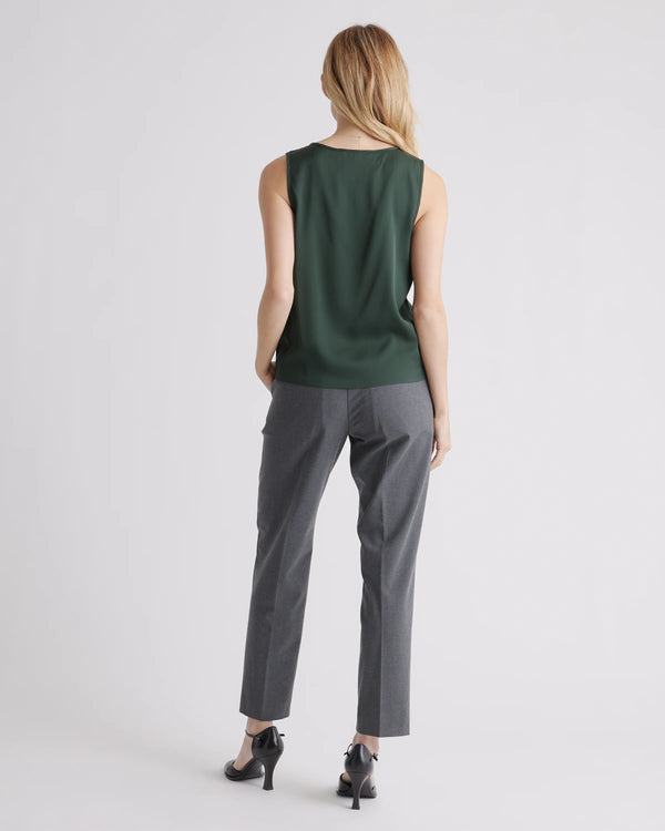 Washable Stretch Silk Tank - XS / Navy