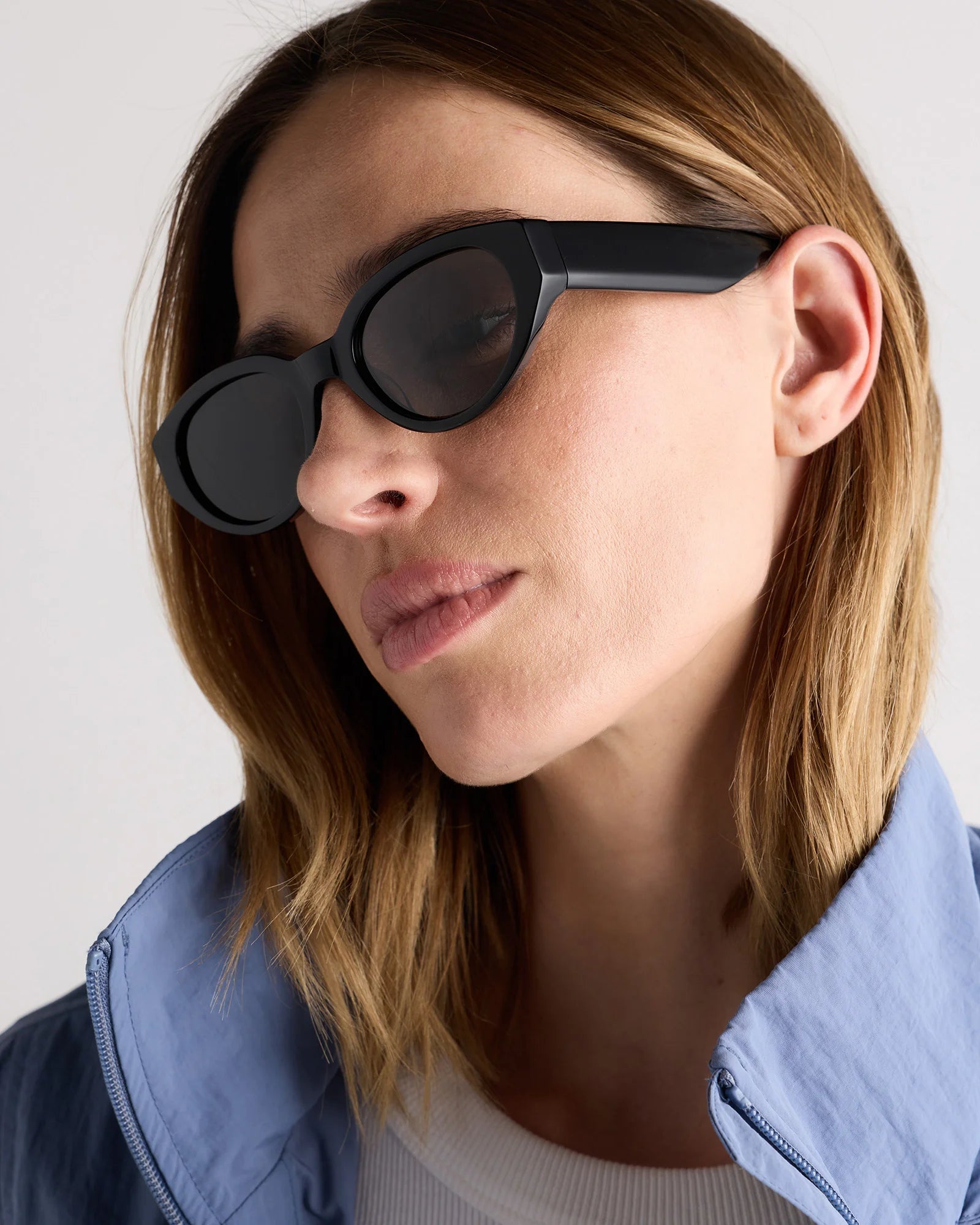 Sicily Polarized Acetate Sunglasses - One Size / Black with Grey lens Secondary image