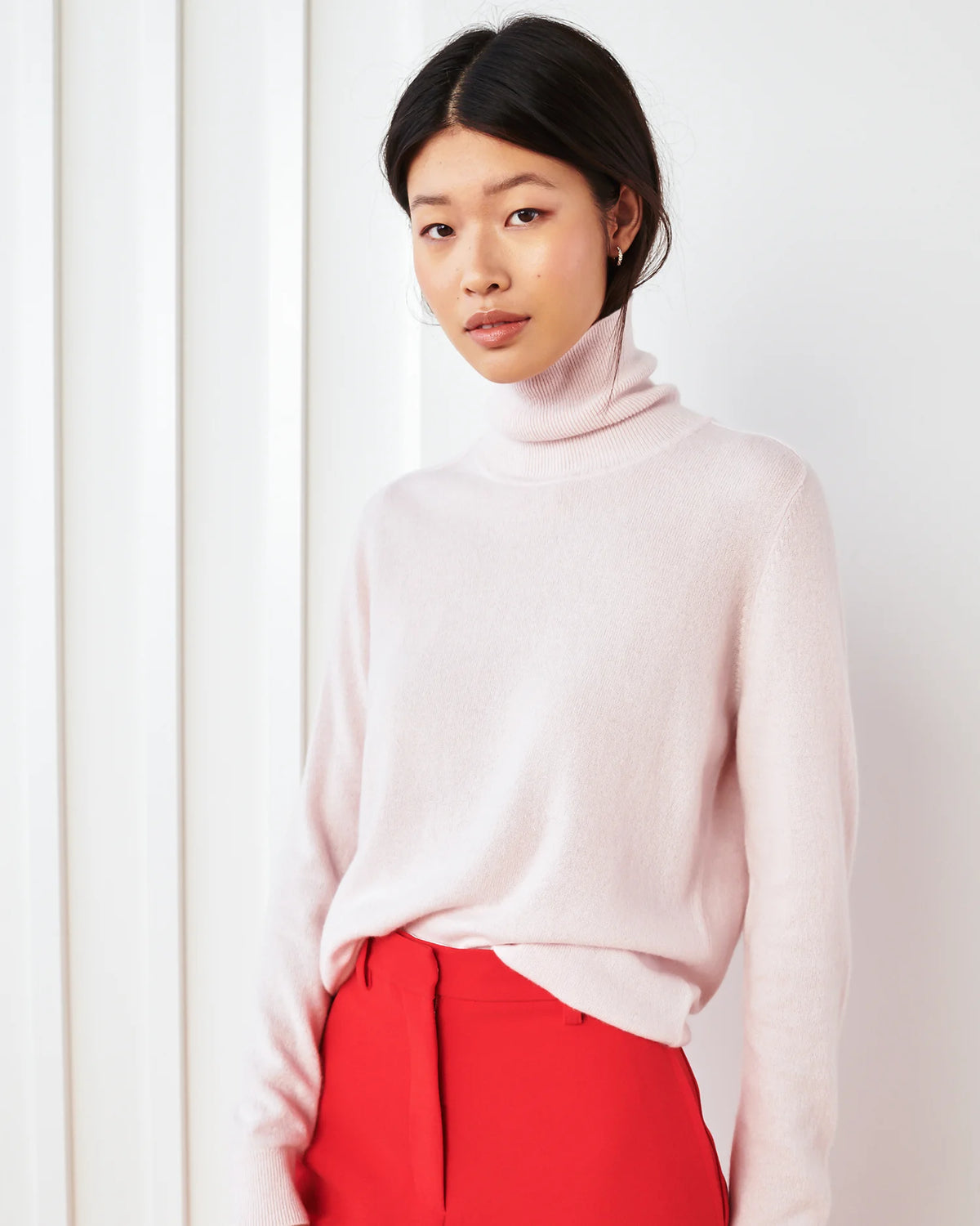 Mongolian Cashmere Turtleneck Sweater - XS / Heather Grey