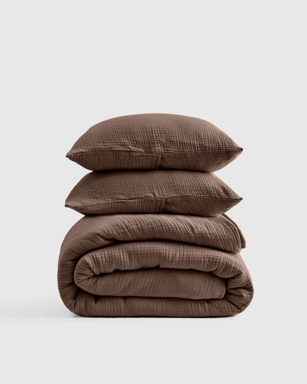 Organic Cotton Gauze Dream Quilt Set - Twin / Dried Sage