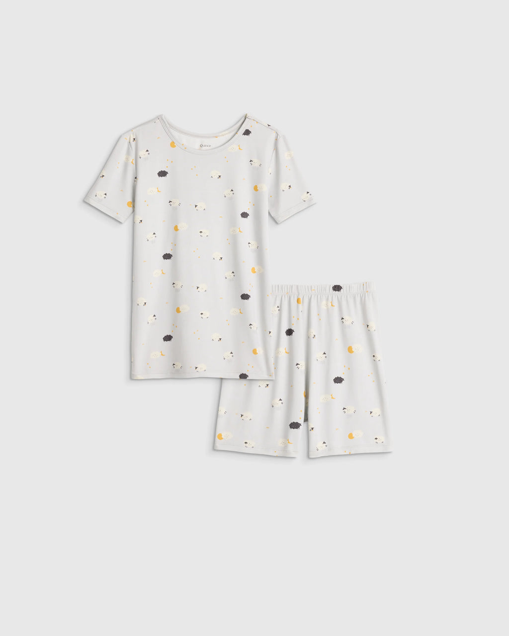 Bamboo Short Sleeve and Shorts Pajama Set - 6 / Lavender Hearts