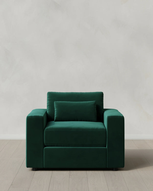 Ashford Deep Seat Chair and a Half in Performance Velvet - 46" / Caramel