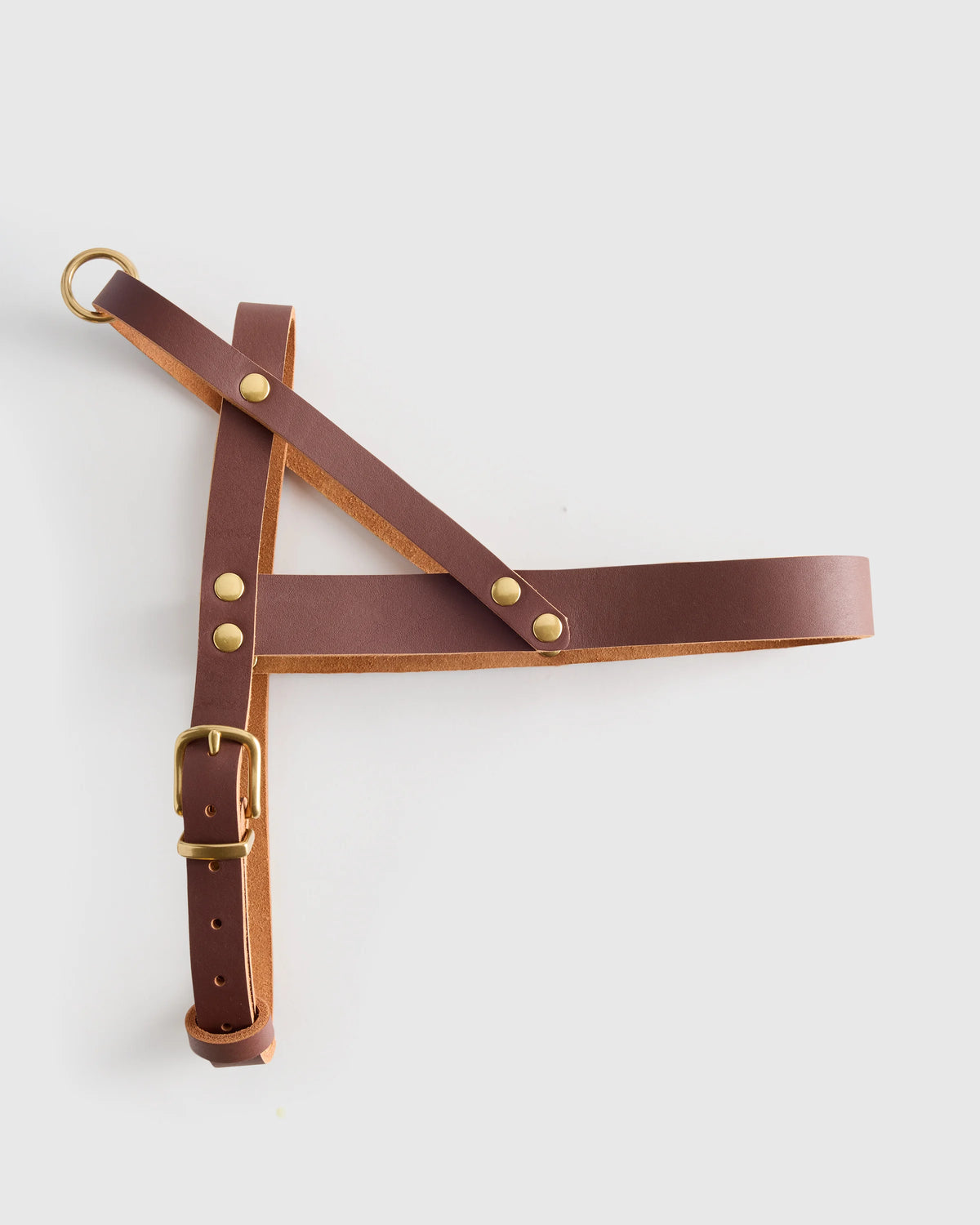 Italian Leather Dog Harness - XS / Brown Main image
