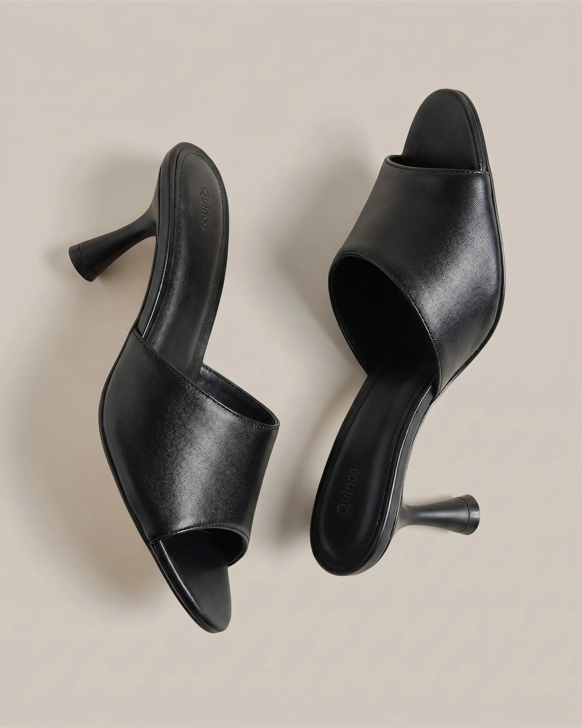 Italian Leather 65mm Stiletto Mule - 5 / Black Main image