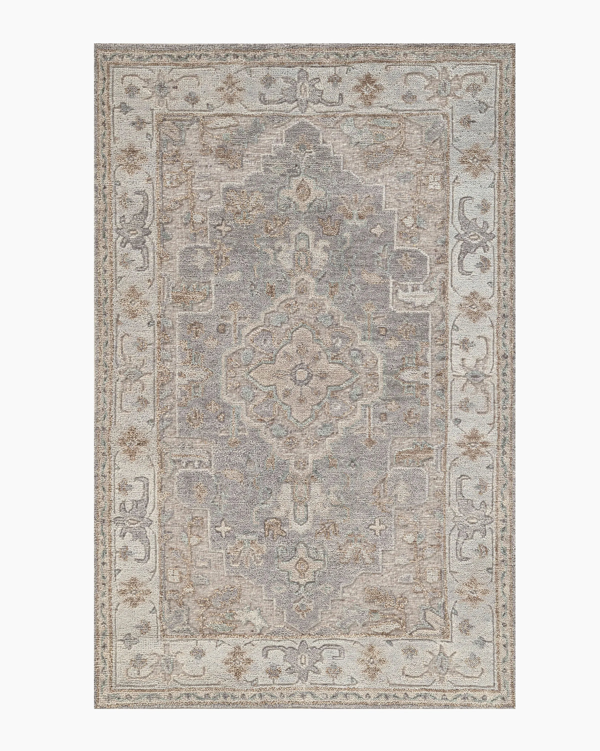 Callahan Hand-Knotted Wool Rug - 5' x 8' / Natural Main image