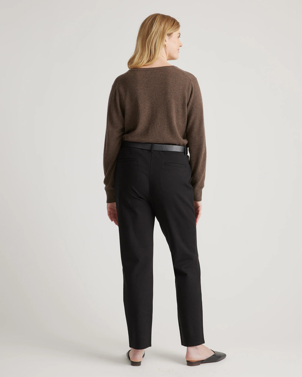 Ultra-Stretch Ponte Straight Leg 4-Pocket Pants - XS / Navy