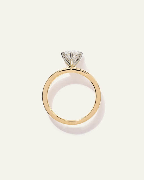 Lab Grown Diamond Marquise Comfort Fit Engagement Ring - 2.5ct - 4 / Yellow Gold