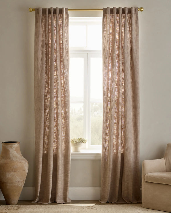 Textured Cotton Curtain - 48x84 / Ivory
