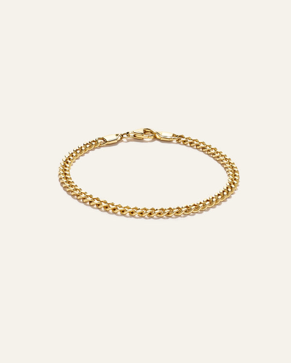 Cuban Curb Chain Bracelet - 7.5" / Gold Vermeil