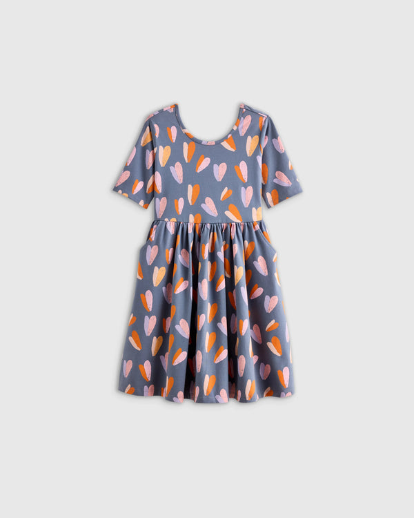 Organic Cotton Skater Dress - 2T / Sweet Cherries