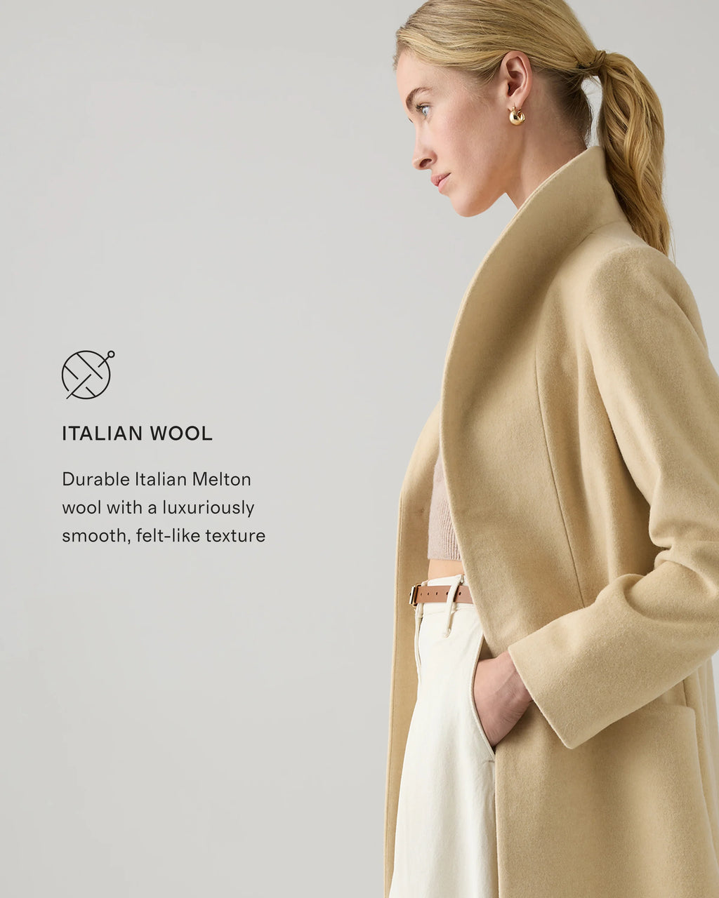 Italian Wool Cocoon Coat - XS / Black