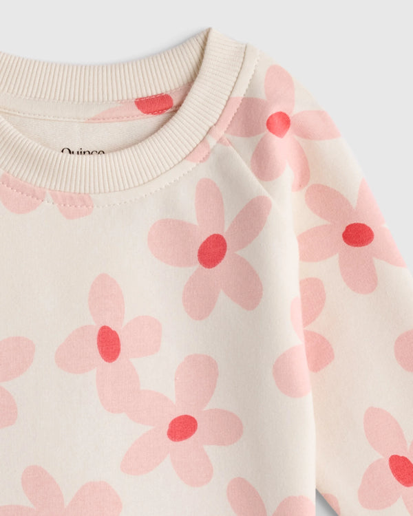 Organic Cotton French Terry Crew Neck Sweatshirt - 3-6M / Blue Stars