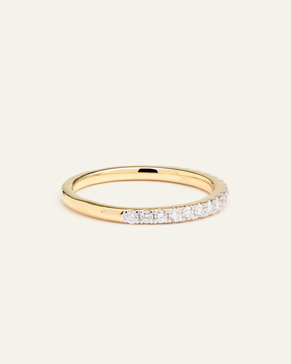 Lab Grown Diamond Pave Band - 4 / Yellow Gold