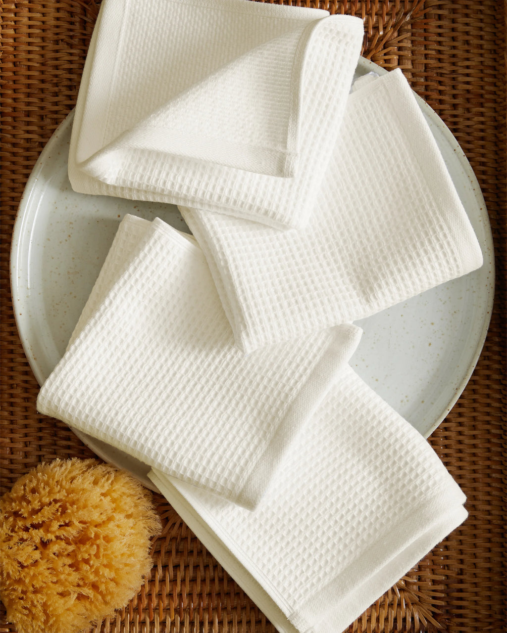 Turkish Waffle Terry Bath Sheet Bundle - One Size / White