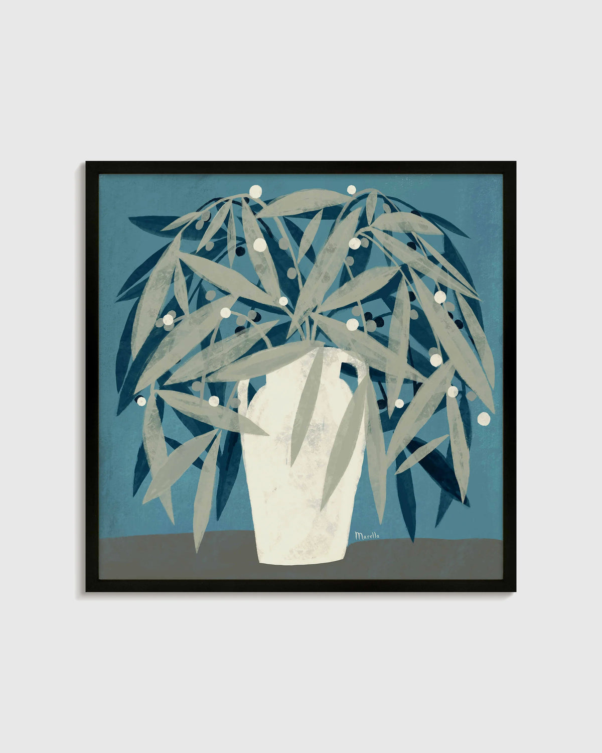 Blue Plant by Marco Marella - 21.25"x21.25" / Black Main image