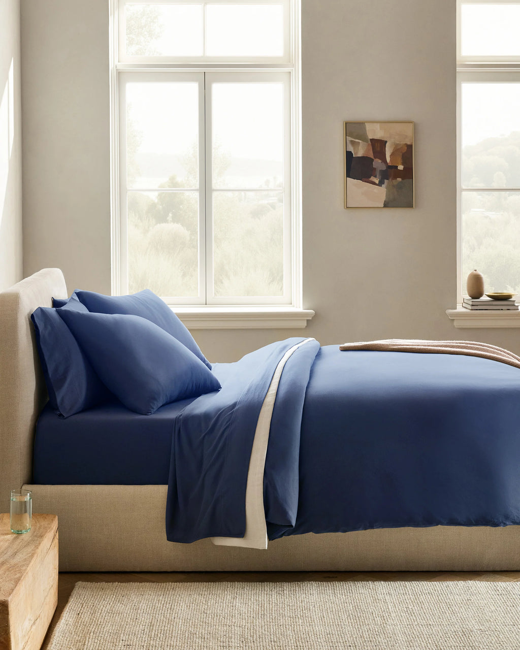 Organic Jersey Duvet Cover - Twin / Light Blue