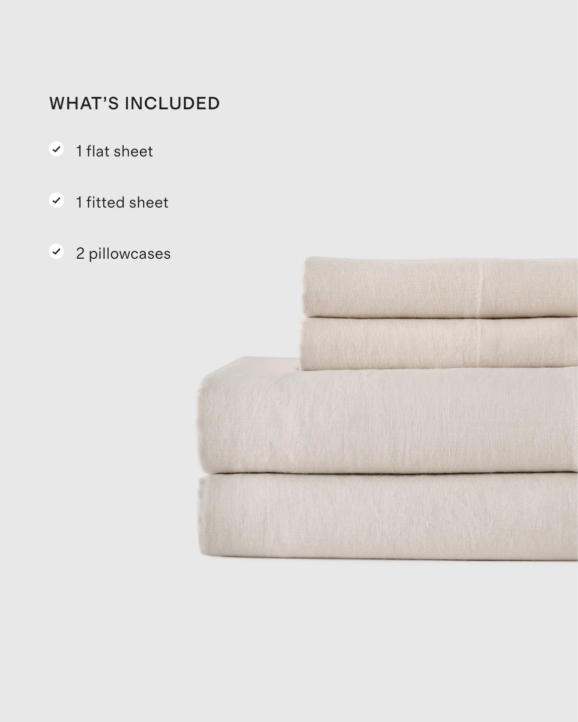 European Linen Stripe Sheet Set - Twin / Natural/White Stripe