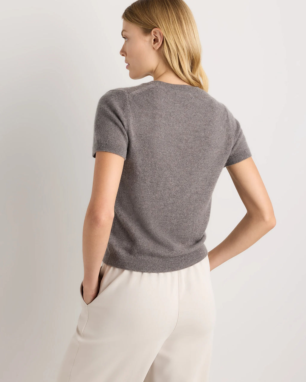 Mongolian Cashmere Tee - XS / Pale Custard Yellow